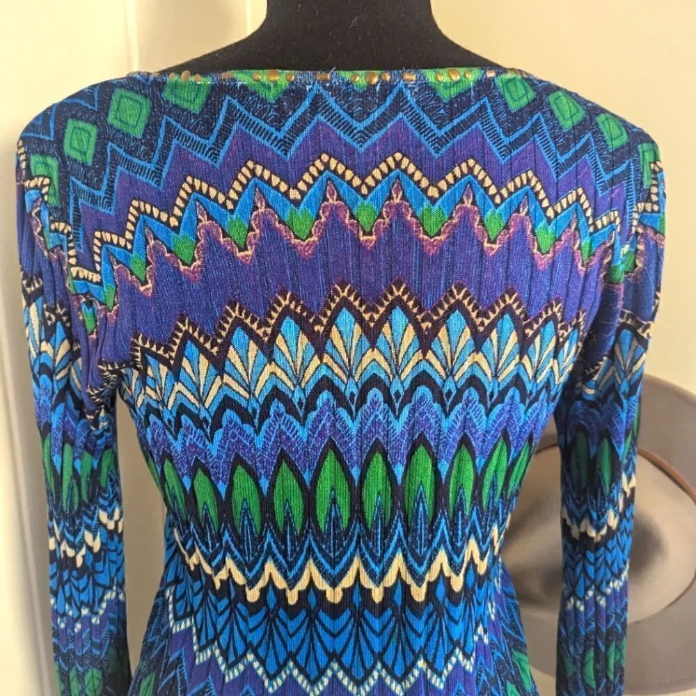 Cache Studded Zip Up Top S Maximalist 90s Y2K Art Deco Rebel Punk Glam Rock